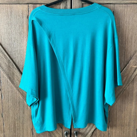Athleta Bliss Crew Neck Soft Athleisure Sweatshirt Chandail Green Size 1X NWOT - Picture 4 of 8
